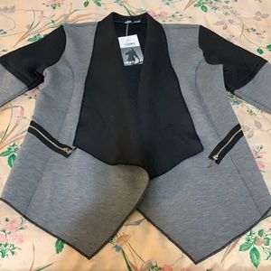 NWT Color-block Zippered Cardigan